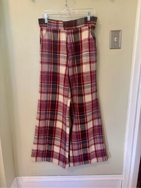 Vintage 70s “Young Timers New York” Plaid Bell Bottoms Flare 29x31